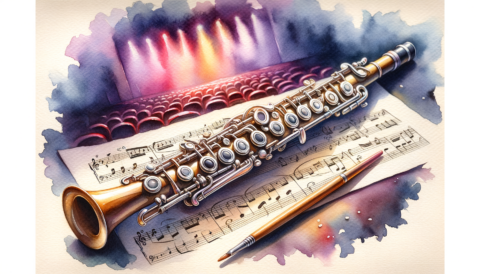 Find jobs for Piccolo Players on mondomusic An elegant piccolo resting on a sheet of music