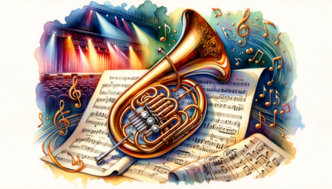 Find jobs for Euphonium Players on mondomusic An elegant euphonium resting on a sheet of music