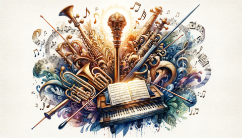Find jobs for Choir Conductor Players on mondomusic An ornate conductor's baton surrounded by musical notes